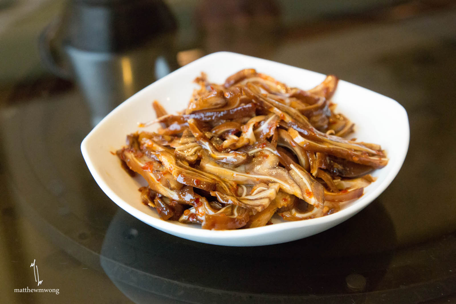 Thin Sliced Braised Pig Ear Marinated in Chili Sauce