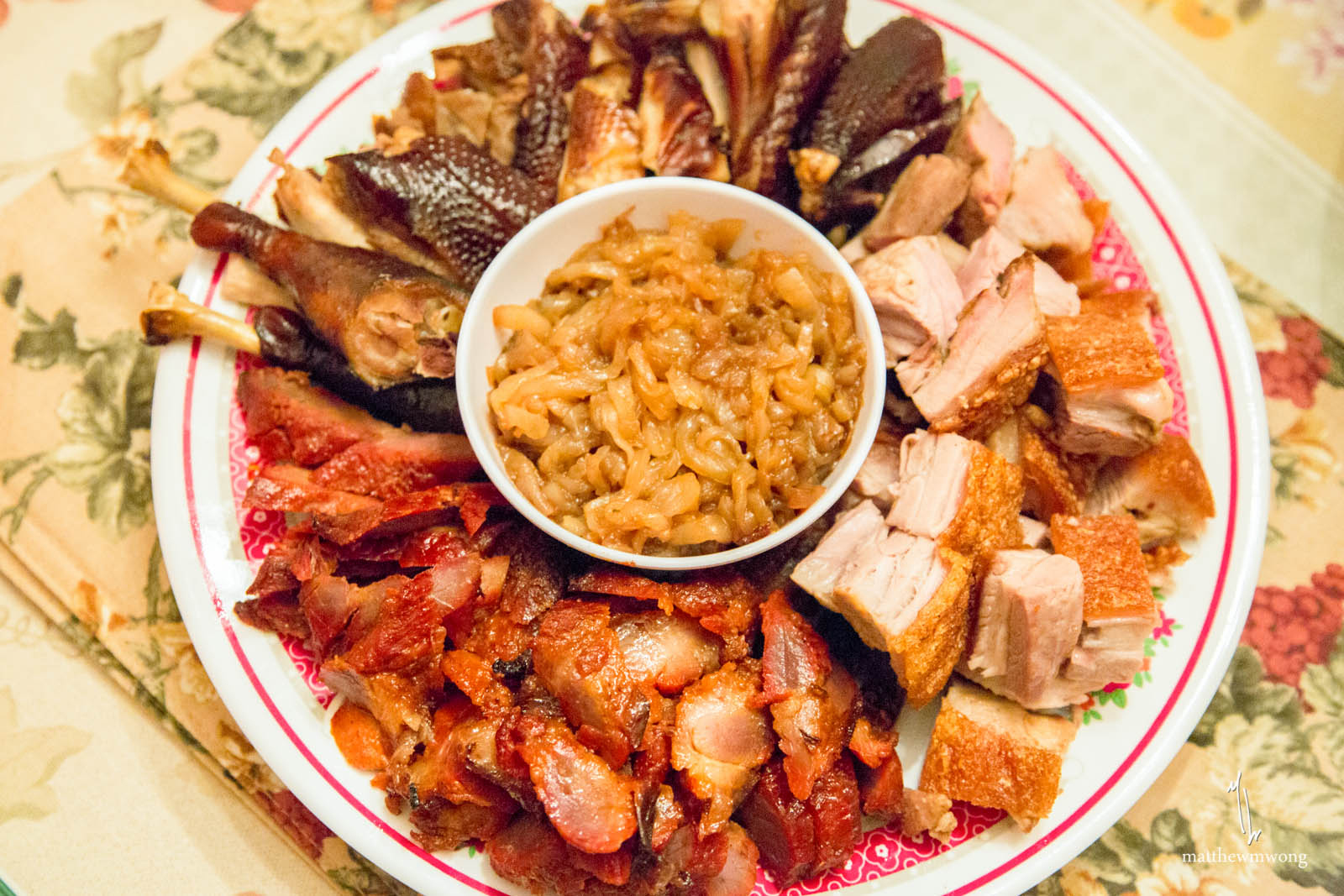 Combination Platter - smoked chicken, roast pork, bbq pork, jellyfish