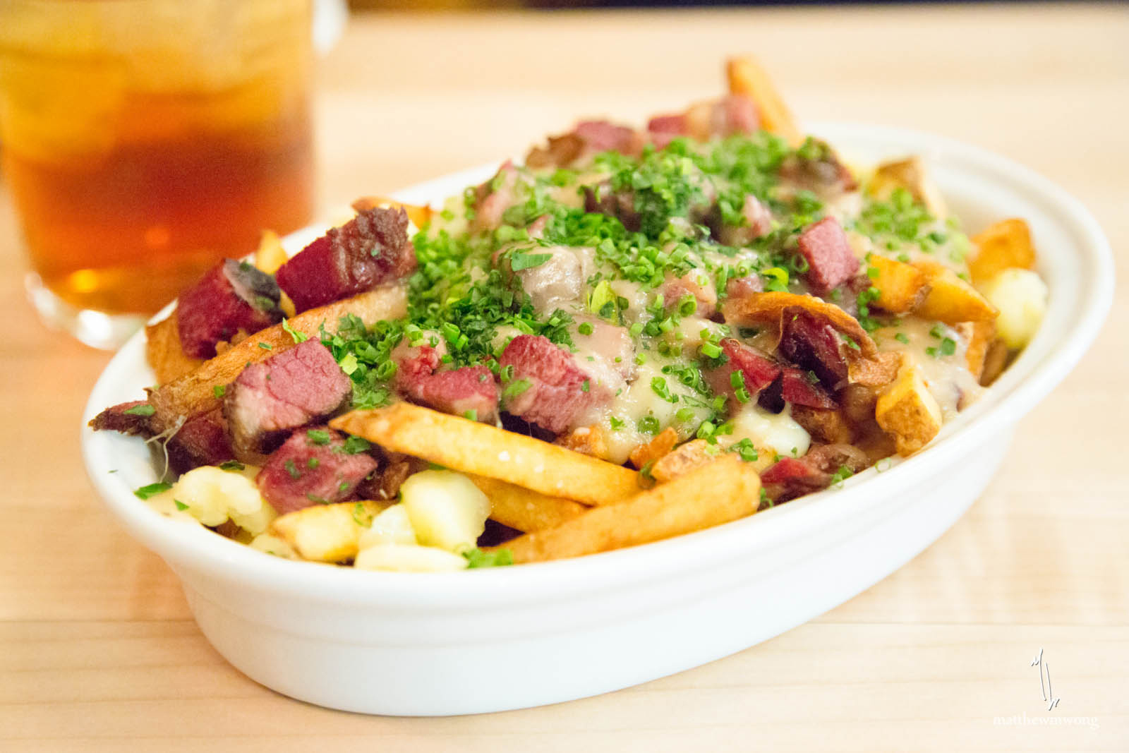 Poutine, gravy, cheese curds, pastrami