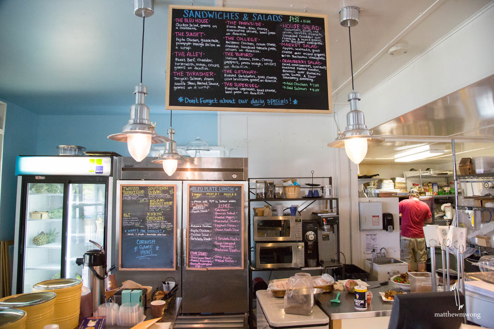 At the counter