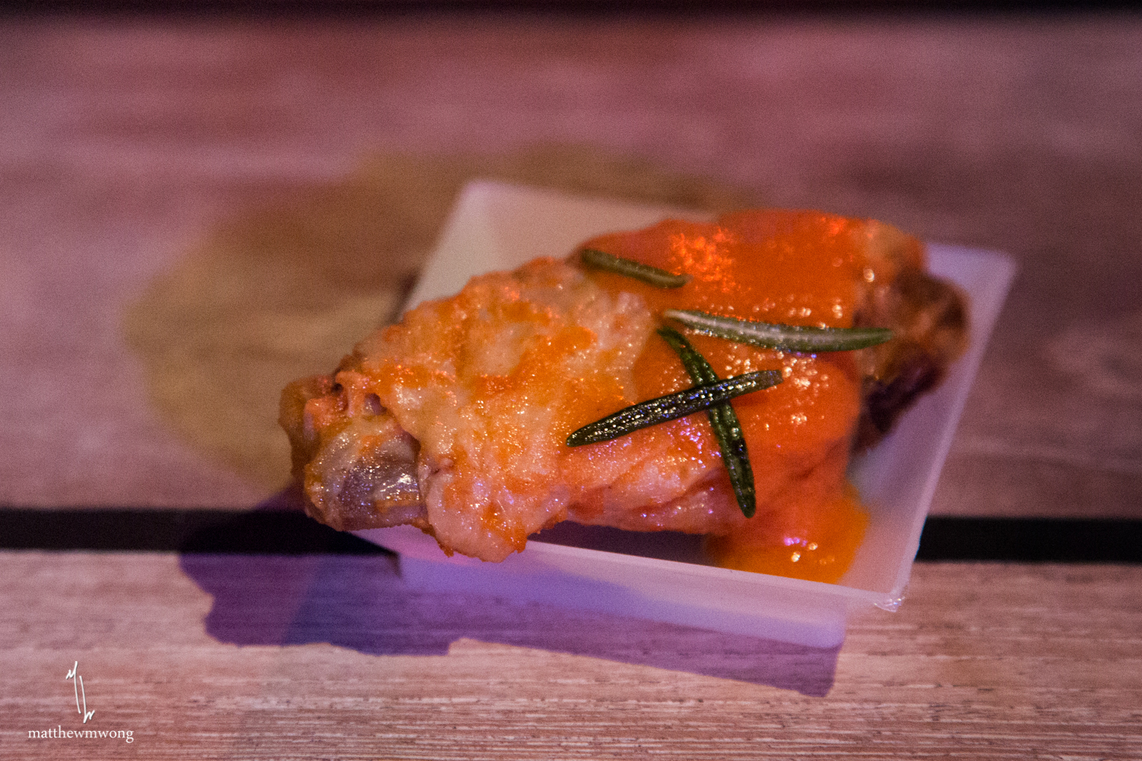 Chicken Wings with pepperoni sauce by Mike Isabella