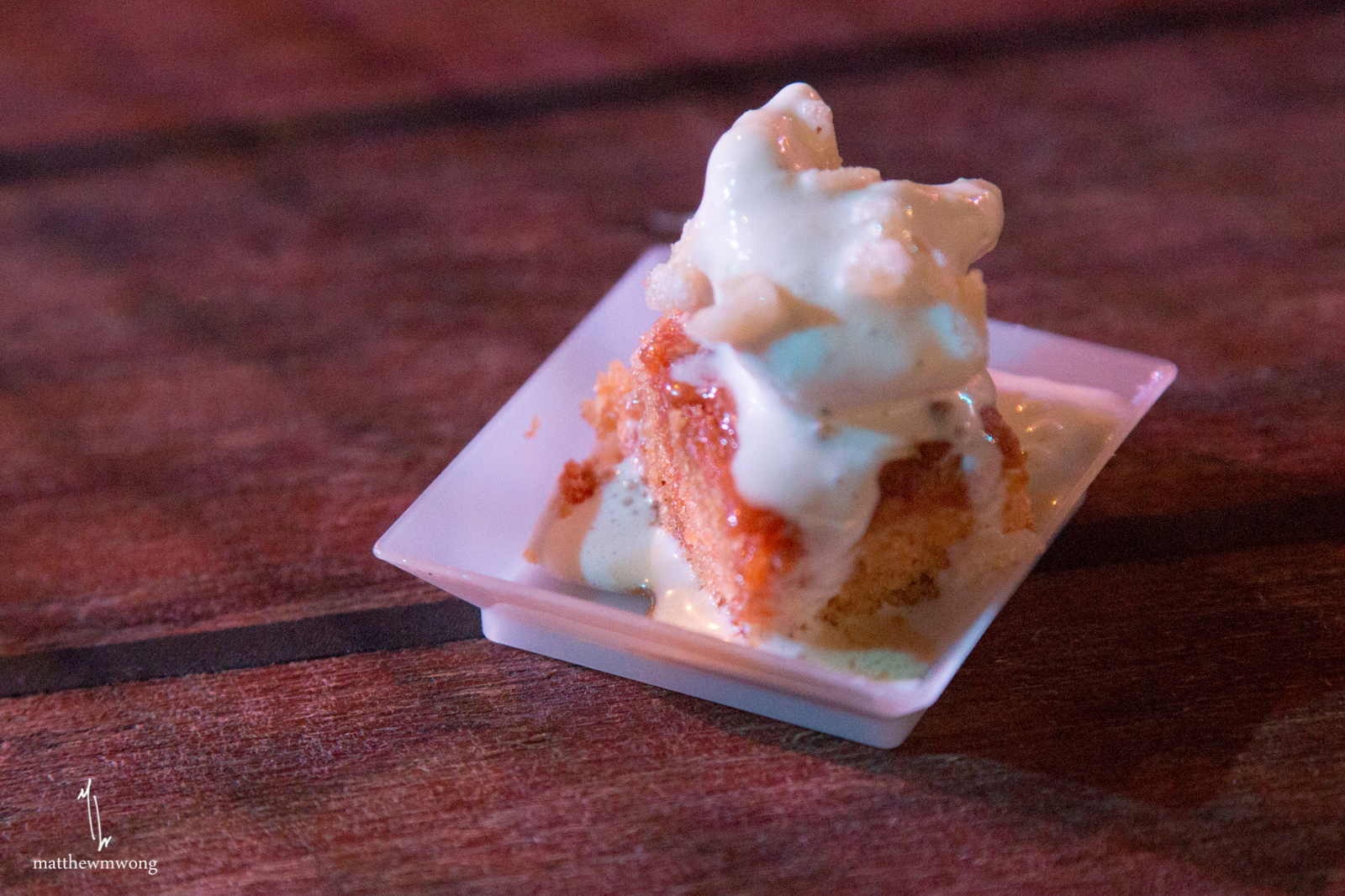 Ginger Cake with puffed rice , salted caramel, Thai foam and cereal ice cream by Chris Crary