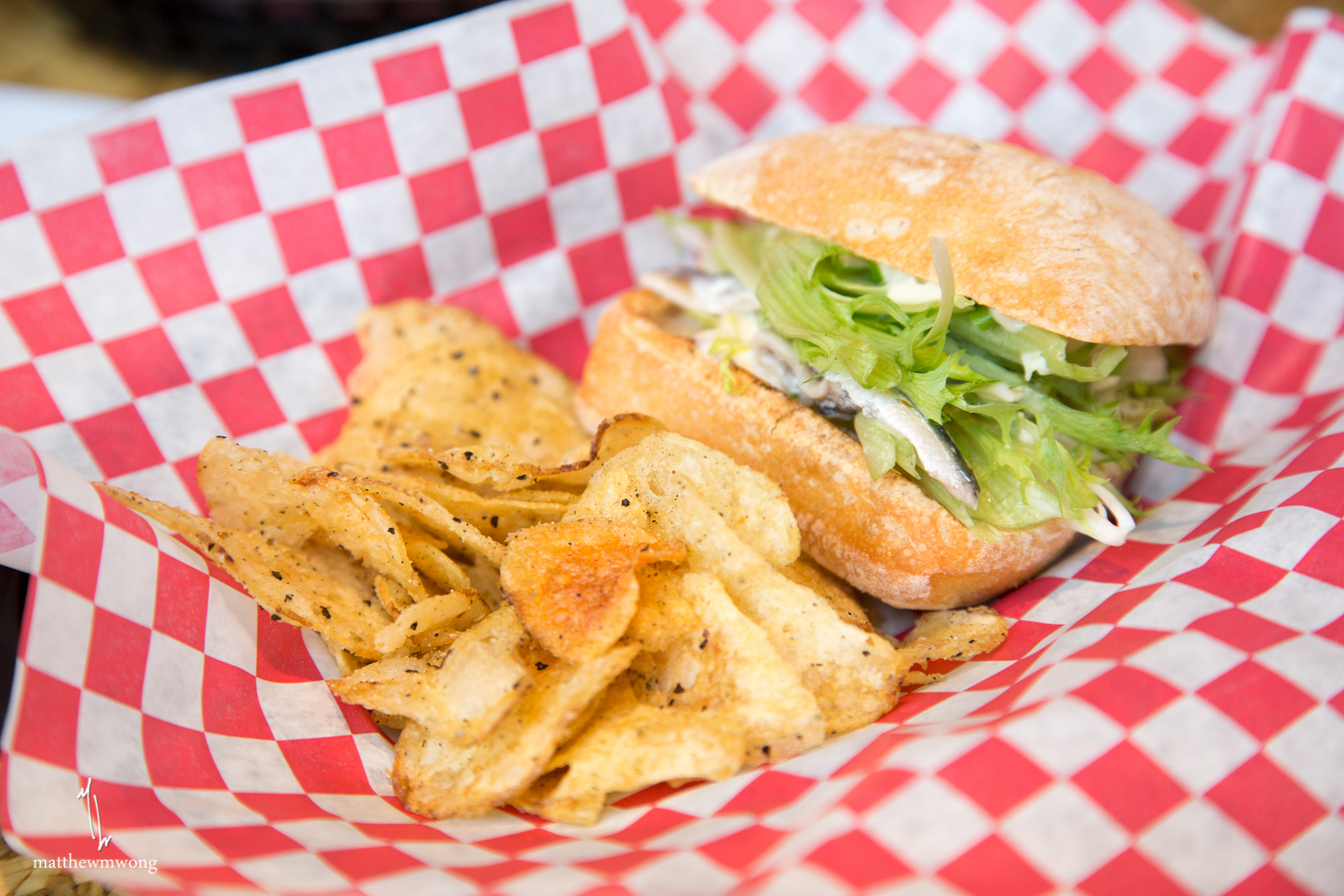 Victory at Sea - White anchovies, frisee, lemon mayo