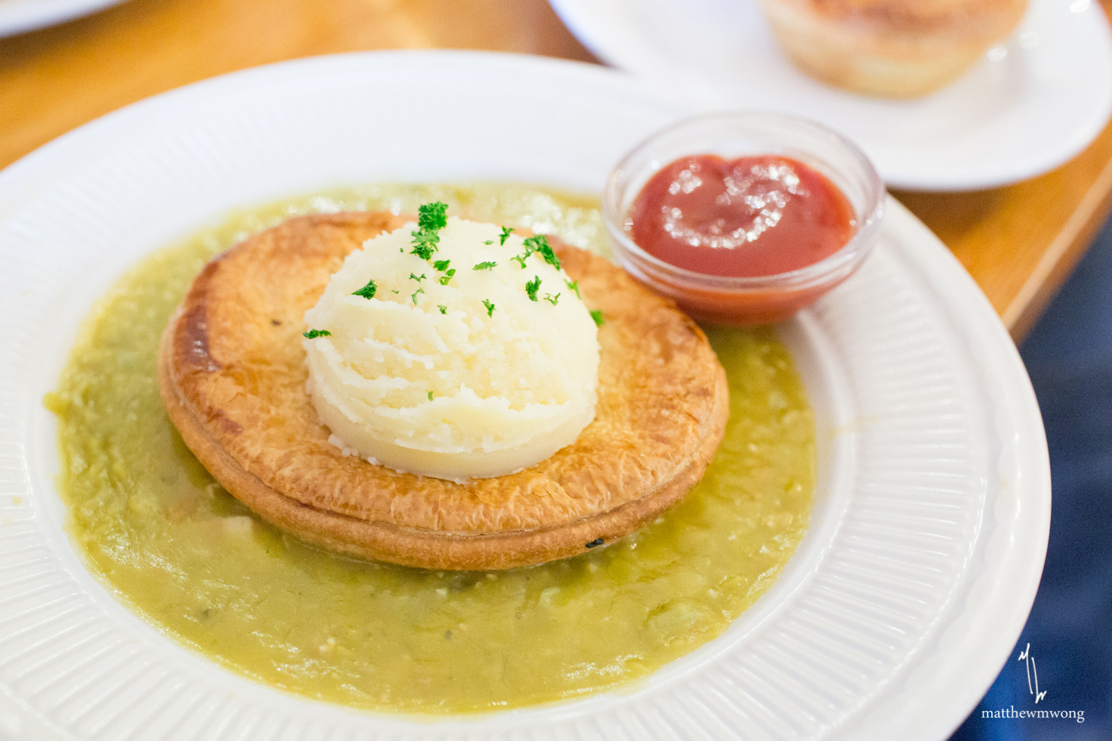 Pea and Ham Pie Floater - Aussie Meat Pie