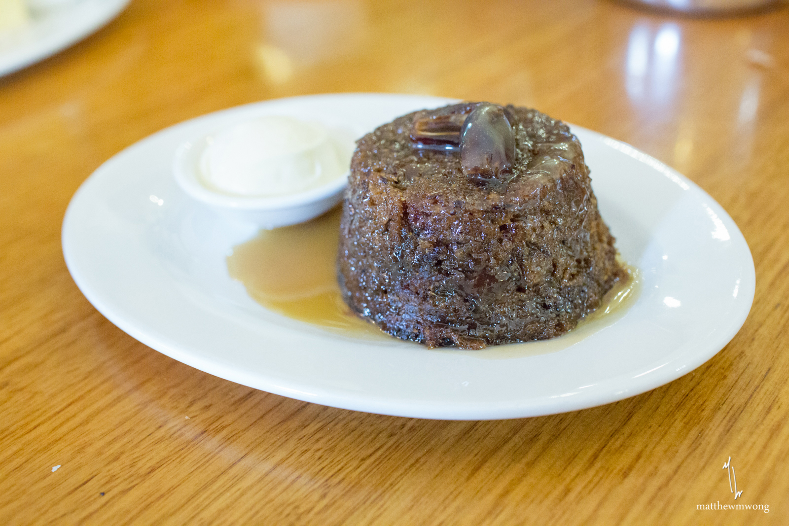 Plum Pudding with custard