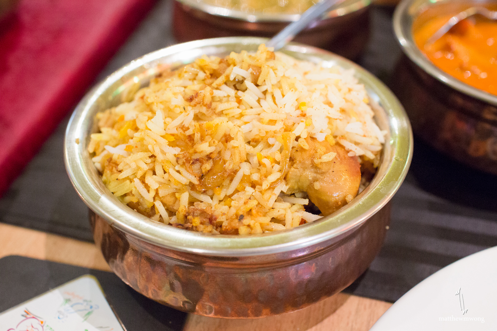 Chicken Biryani, Rice cooked with spiced chicken