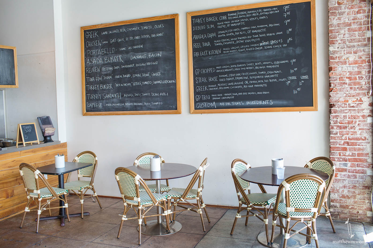 Chalked menu board