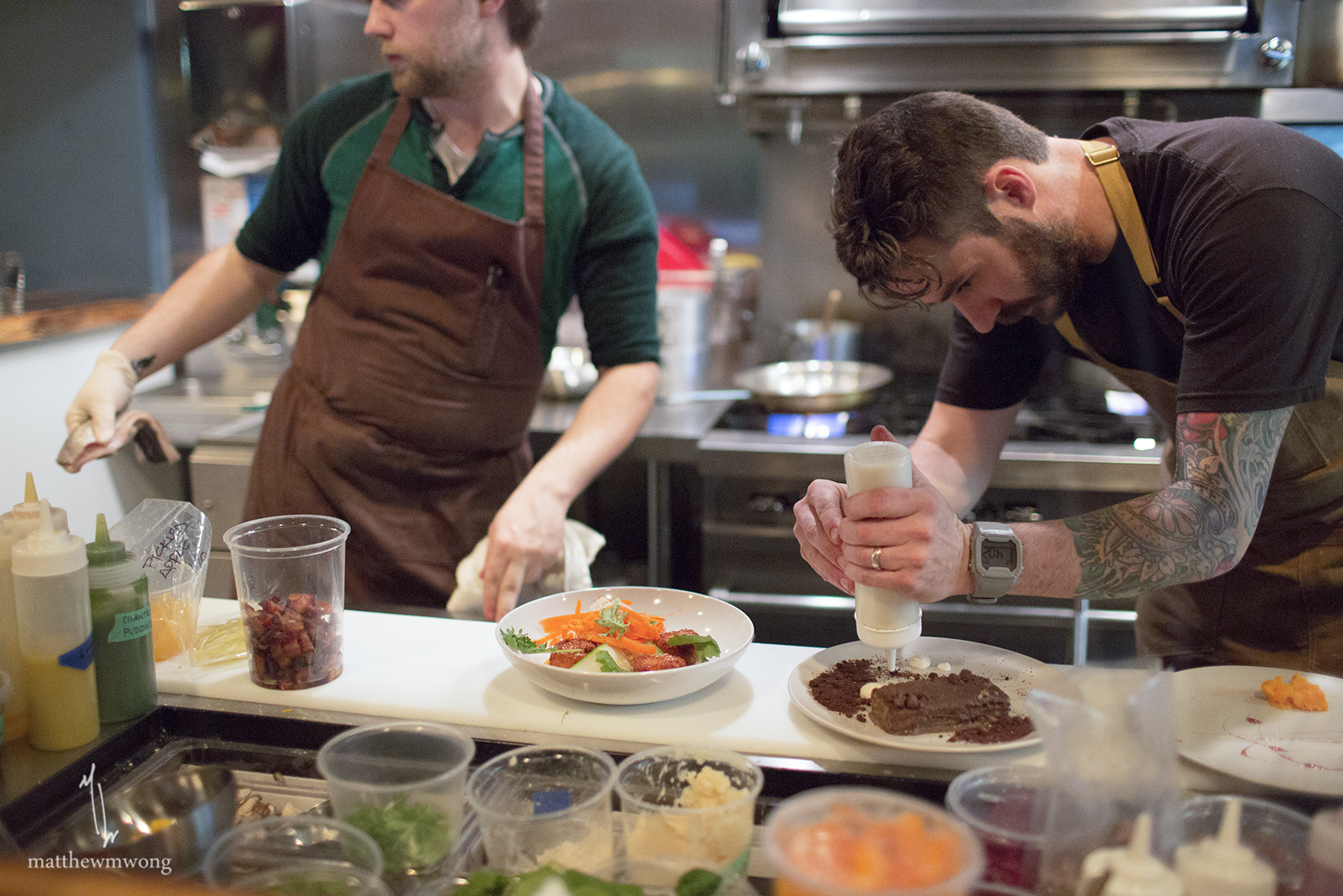 My observation of Chef Zach and Chef Jonathan... they were always intensely focused except at the end of service saying thanks for coming and sharing a beer by Sweetwater/Ryan Hidinger - Second Helping IPA.