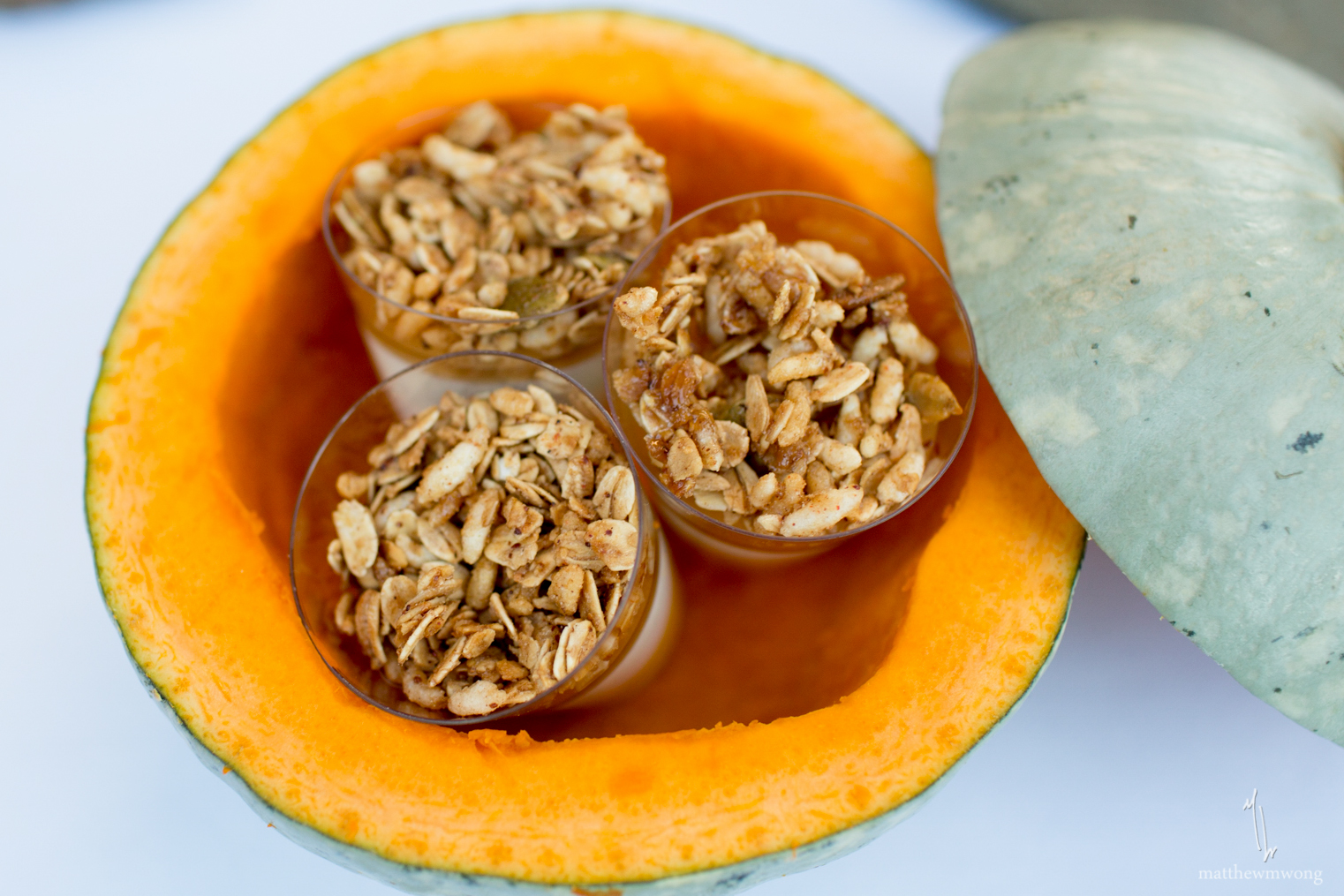 Savory Pumpkin Parfait - sage creme fraiche, hazelnut butter, apple gelee & rolled oat granola