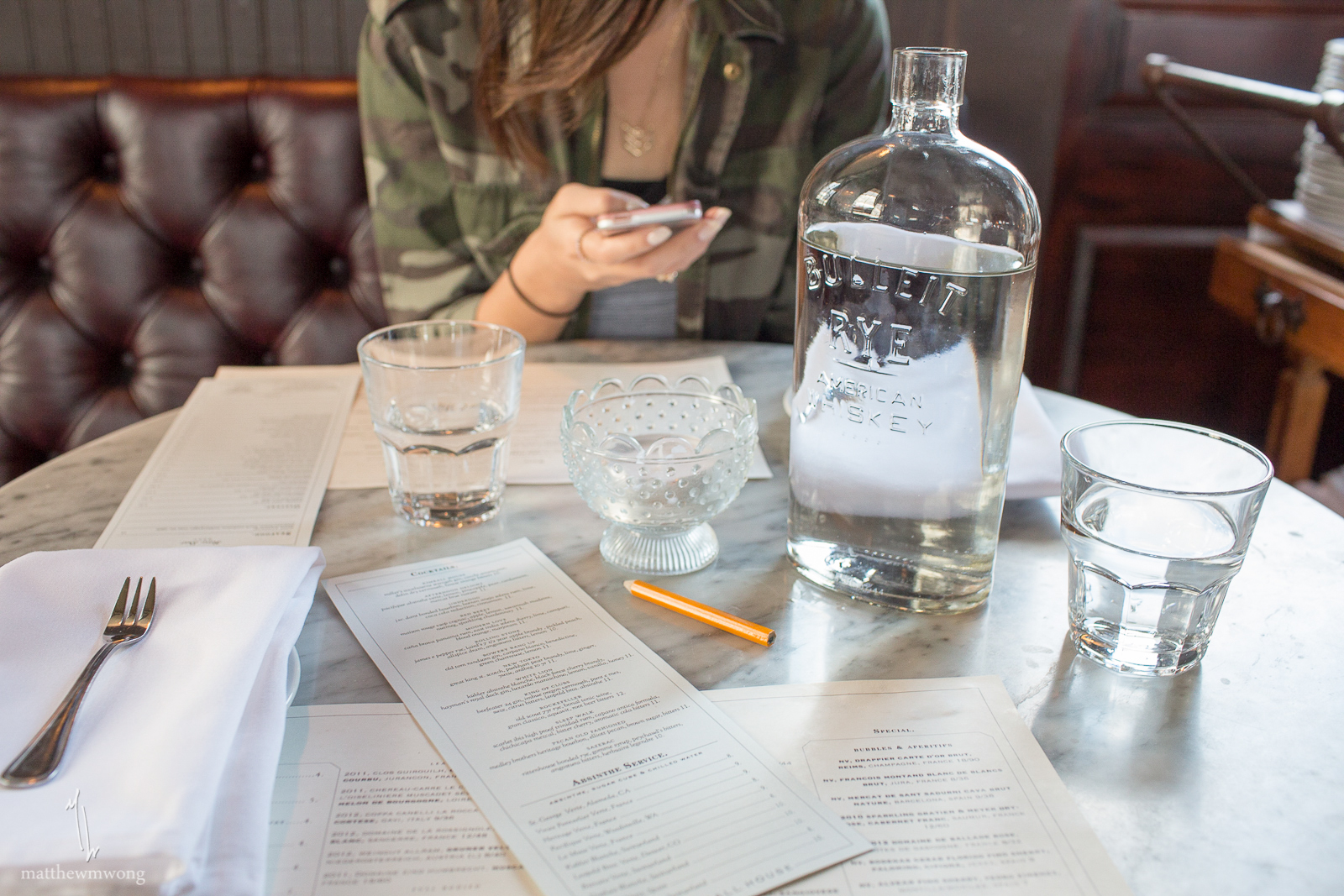 Bulleit water bottles. 